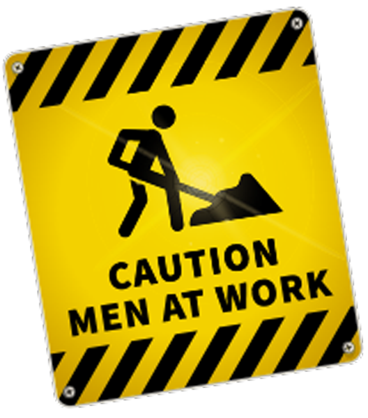 Panneau caution men at work